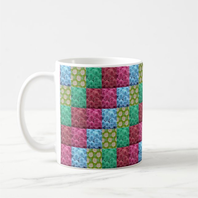 floral quilt design kaffemugg (Vänster)