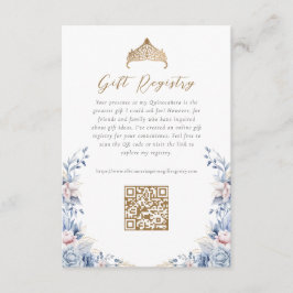 Floral Quinceanera Gift Registry Tilläggskort