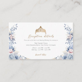 Floral Quinceañera gold Tiara Tilläggskort