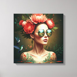 Floral Reflection Canvastryck