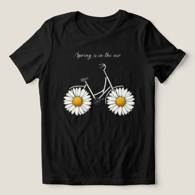 Floral Ride Dam Abstract Cykel T-Shirt (Design Framsida)