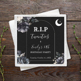 Floral RIP Twenties 30th Birthday Paper Napkin Pappersservett