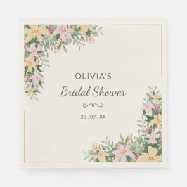 Floral Romantic Bridal Shower Napkin Pappersservett