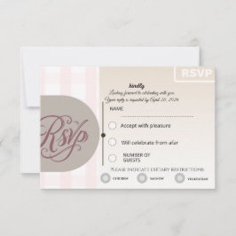 Floral RSVP Card | Custom Wedding Reply Card OSA Kort