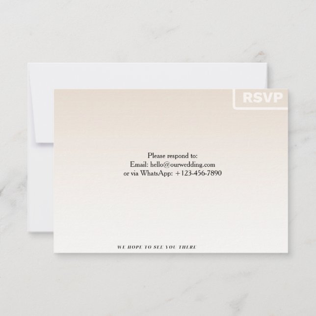 Floral RSVP Card | Custom Wedding Reply Card OSA Kort (Baksida)