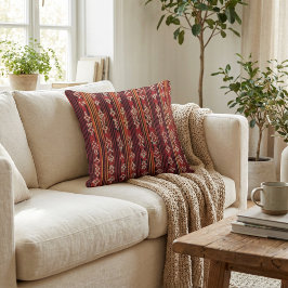 Floral rustic geometric botanical boho pattern kudde