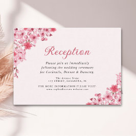 Floral Sakura Wedding – Blush and Cherry Design Tilläggskort