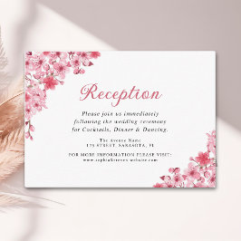 Floral Sakura Wedding – Blush and Cherry Design Tilläggskort