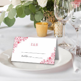 Floral Sakura Wedding – Blush and Cherry Placeringskort
