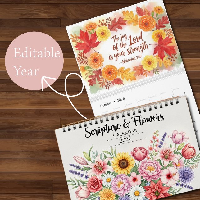 Floral Scripture Calendar  Kalender (Skapare uppladdad)