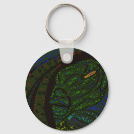 Floral Sea Monster Keychain Nyckelring