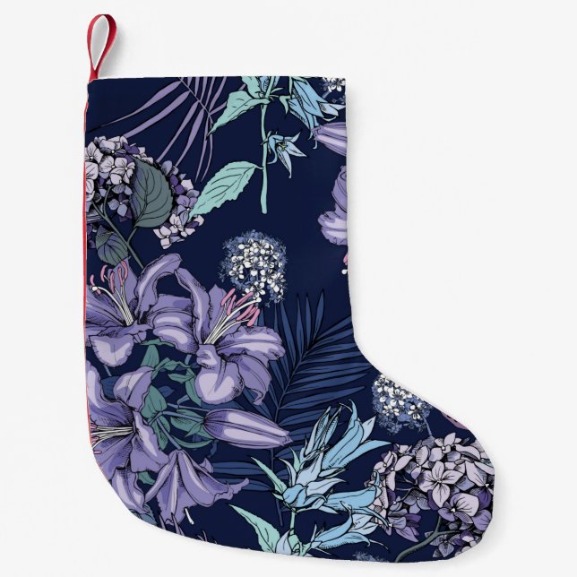 Floral seamless pattern. There are Lily, Hydrangea Liten Julstrumpa (Framsidan)