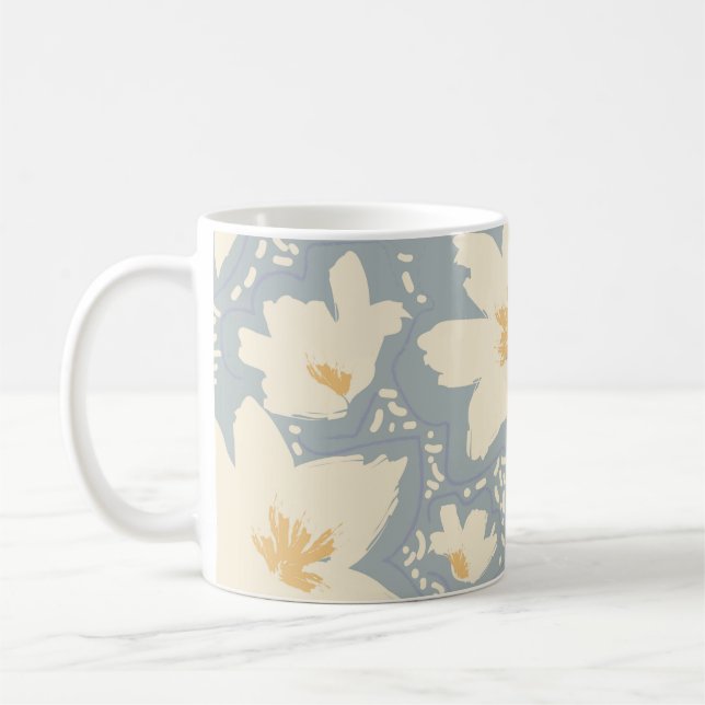 Floral seamless pattern with lines and abstract ha kaffemugg (Vänster)