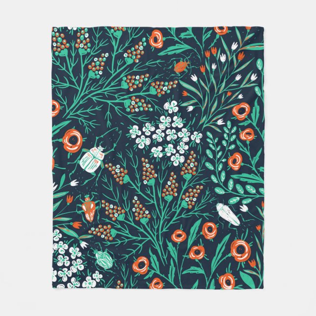 floral seamless pattern with summer blooms and co fleecefilt (Framsidan)