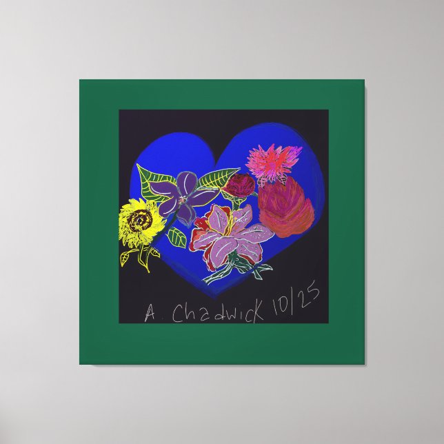 Floral Session Stretched Canvas Print  (Framsida)