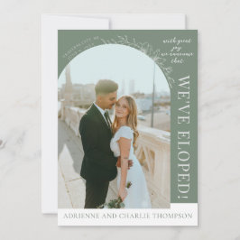 Floral Simplicity 1 Modern Green Elopement Meddelande