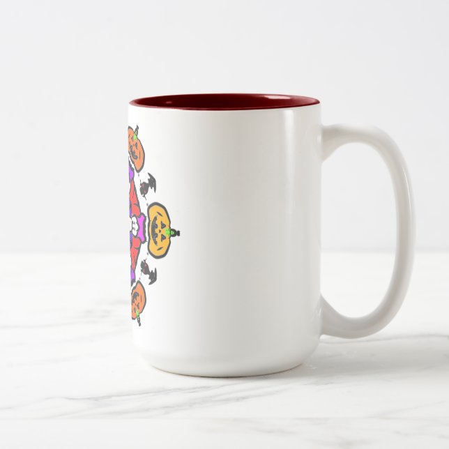 "Floral Skördemandal" Två-Tonad Mugg (Höger)