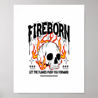 Floral Skull Bloom Poster