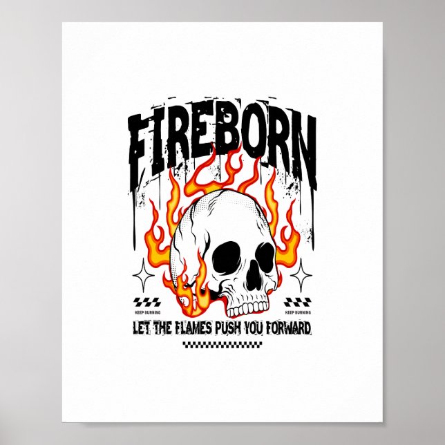 Floral Skull Bloom Poster (Framsidan)