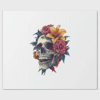 Floral Skull Bloom Presentpapper