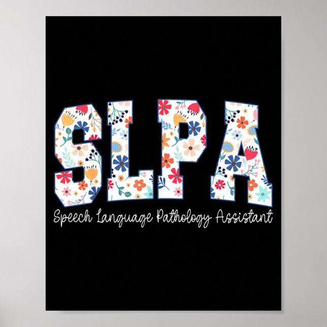 Floral Speech Language Pathology Istant Slpa Appre Poster (Framsidan)