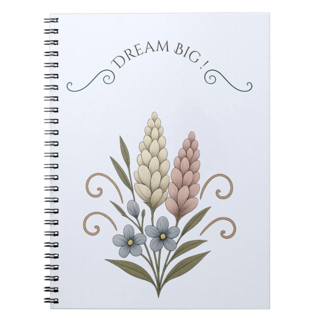 Floral Spiral Photo Notebook | Elegant Journal  Anteckningsbok (Framsidan)