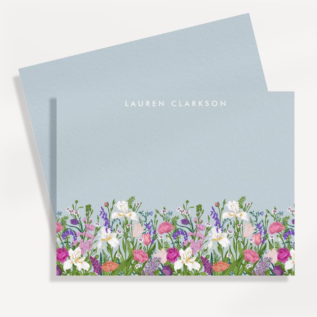 Floral Spring Garden Personalized Note Card Inbjudningar (Skapare uppladdad)