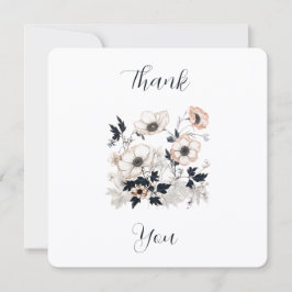 Floral Square, Nordic Art Design, Soft Pastels Tack Kort