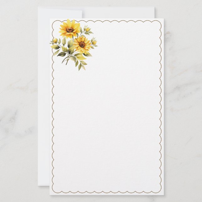 Floral Stationery Paper Brevpapper (Framsida)