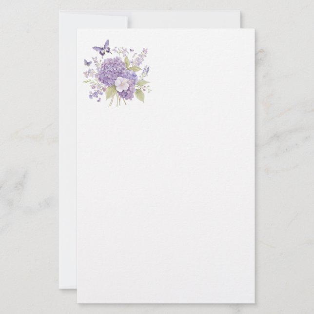 Floral Stationery Paper Brevpapper (Framsida)