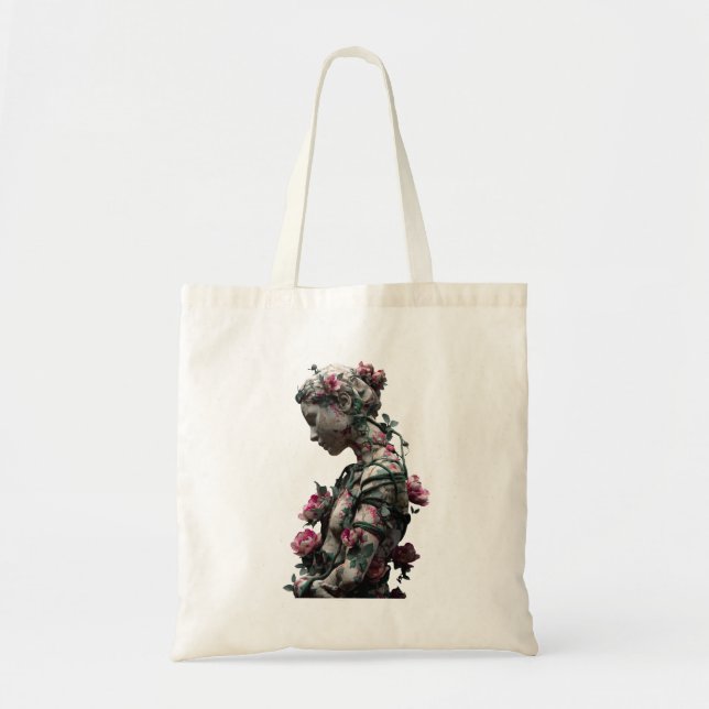 Floral Stengudinna Handväskor Tygkasse (Framsidan)