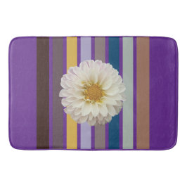 Floral Stripe Botanical Bath Mat Badrumsmatta