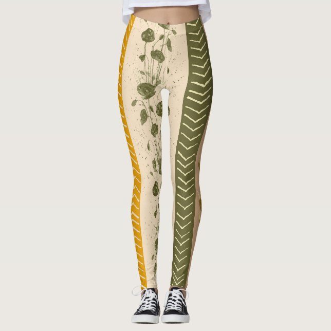Floral Stripes Leggings (Framsida)