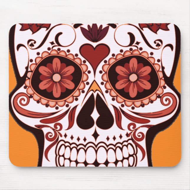 Floral Sugar Skull Day of the Dead Art Musmatta (Framsidan)