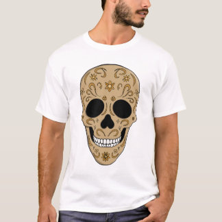 Floral Sugar Skull Dia de los Muertos T Shirt