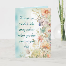 FLORAL SWEEP SYMPATHY CARD TACK KORT