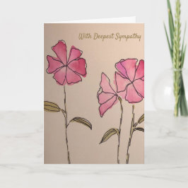 Floral Sympathy Card (Blank Inside) Kort