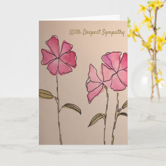 Floral Sympathy Card (Blank Inside) Kort