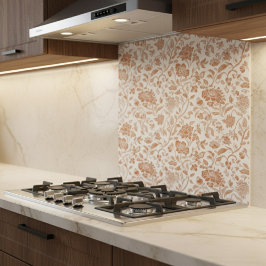 Floral Terracotta Toile Pattern Kakelplatta