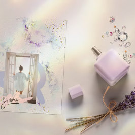 Floral Textured Paper Glitter Wedding Invitation Inbjudningar