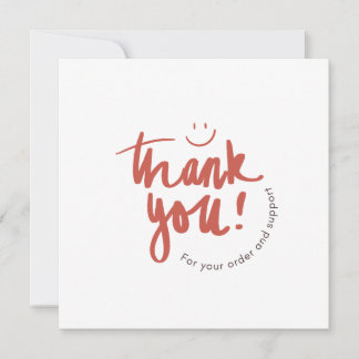 Floral Thank You Business Card – Small Business  Inbjudningar