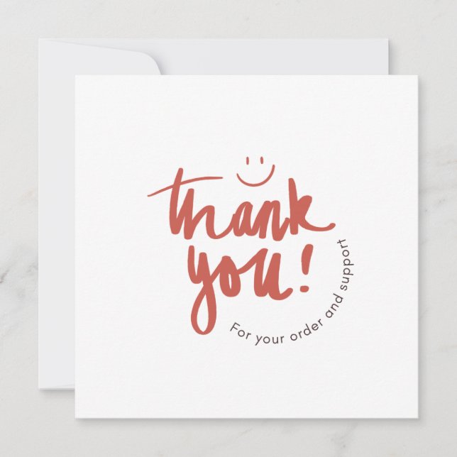 Floral Thank You Business Card – Small Business  Inbjudningar (Framsida)