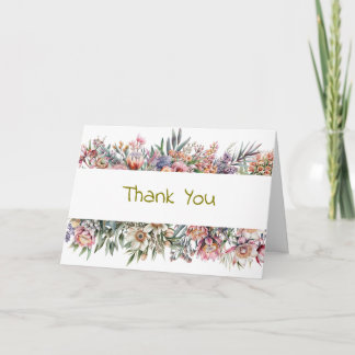 Floral Thank You Card Tack Kort