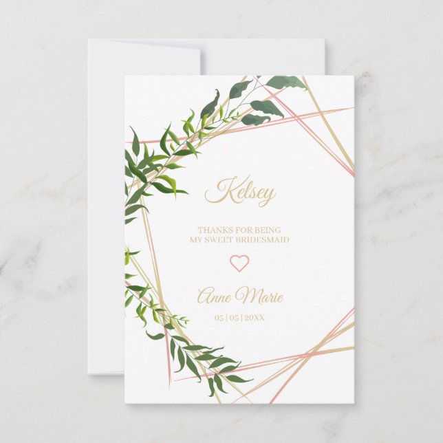 Floral Thanks for Being my Bridesmaid (Framsida)