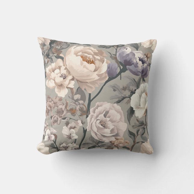 Floral Throw Pillow Kudde (Framsida)