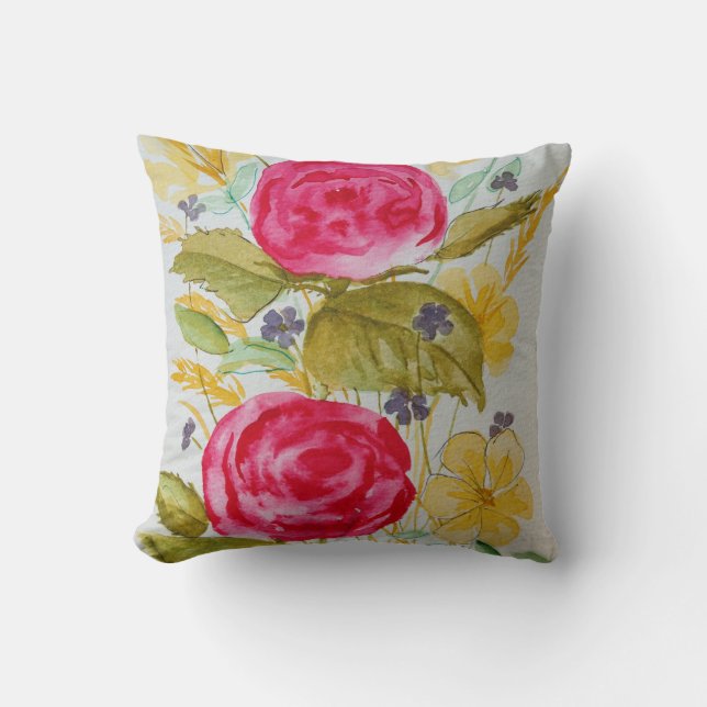 floral throw pillow kudde (Framsida)