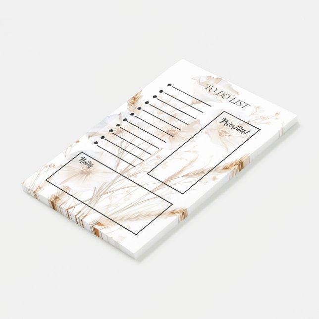Floral To-Do List Post-it Block (Vinklad)