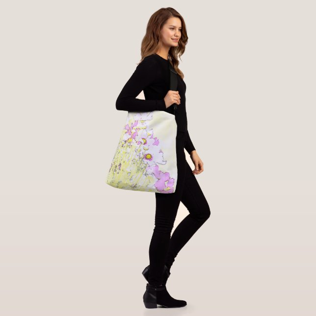 Floral Tote Axelväska (På modell)