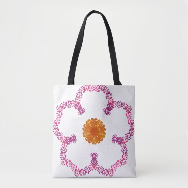 Floral Tote Bag Tygkasse (Framsida)