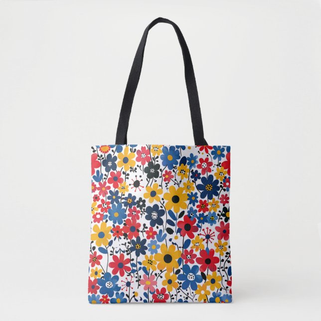 Floral Tote Tygkasse (Framsida)